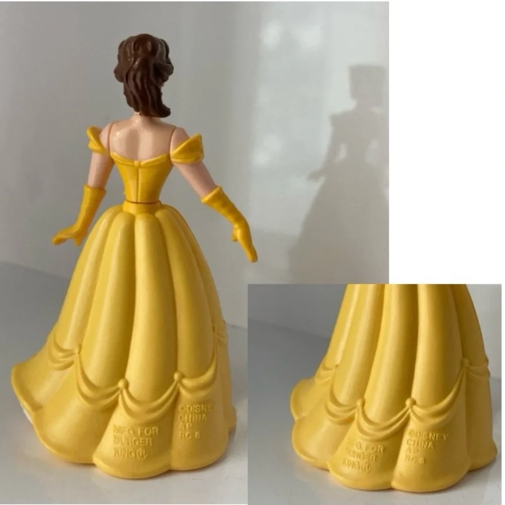 EUC Vintage Beauty & The Beast 3 pc set: bowl, cup, Belle figure, 1990's